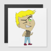 チビ（小さくかわいく書いた感じ）磁石 (正面/裏面)