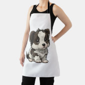 チビ（小さくかわいく書いた感じ）縁どコリー エプロン (インサイチュ)