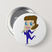 チビ（小さくかわいく書いた感じ） 缶バッジ (正面&裏面)