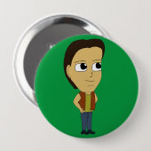 チビ(小さくかわいく書いた感じ) 缶バッジ (正面&裏面)