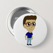 チビ（小さくかわいく書いた感じ） 缶バッジ (正面&裏面)