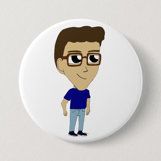 チビ（小さくかわいく書いた感じ） 缶バッジ (正面)