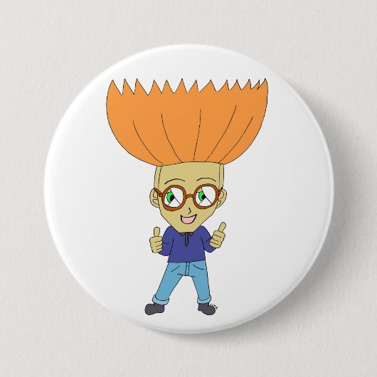 チビ（小さくかわいく書いた感じ） 缶バッジ (正面)