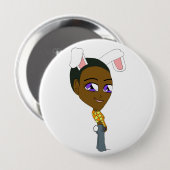 チビ（小さくかわいく書いた感じ） 缶バッジ (正面&裏面)