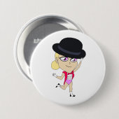 チビ（小さくかわいく書いた感じ）  缶バッジ (正面&裏面)