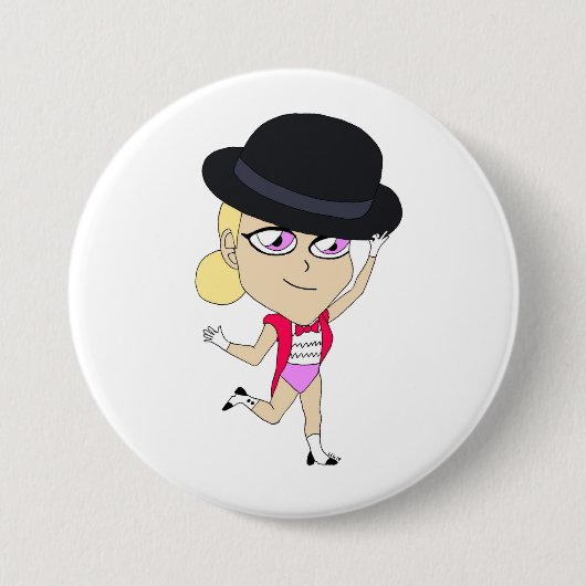 チビ（小さくかわいく書いた感じ）  缶バッジ (正面)