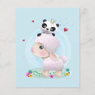 チビ(小さくかわいく書いた感じ)羊 ベビー羊 Kids Love Lamb チラシ