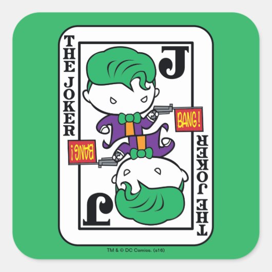 チビ(小さくかわいく書いた感じ)遊ジョーカー スクエアシール (正面)