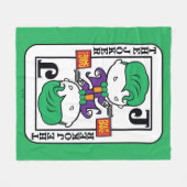 チビ(小さくかわいく書いた感じ)遊ジョーカー フリースブランケット (正面(横))