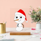 チビ（小さくかわいく書いた感じ）雪だるま アクリルサイン (ウェディング)
