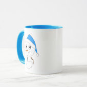 チビ（小さくかわいく書いた感じ）雪だるま マグカップ (正面左)
