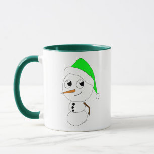 チビ(小さくかわいく書いた感じ)雪だるま マグカップ
