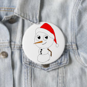 チビ（小さくかわいく書いた感じ）雪だるま 缶バッジ (インサイチュ)