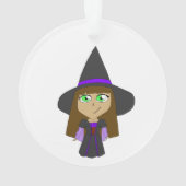 チビ（小さくかわいく書いた感じ）魔女 オーナメント (裏面)