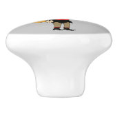 チビ（小さくかわいく書いた感じ）魔女 セラミックノブ (側面)