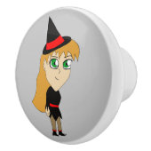 チビ（小さくかわいく書いた感じ）魔女 セラミックノブ (右)