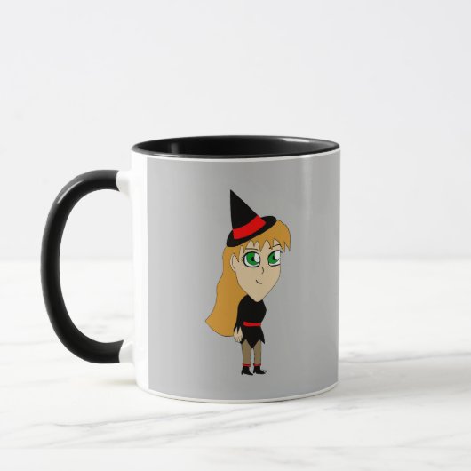 チビ（小さくかわいく書いた感じ）魔女 マグカップ (左)