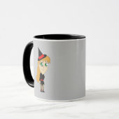 チビ（小さくかわいく書いた感じ）魔女 マグカップ (正面左)