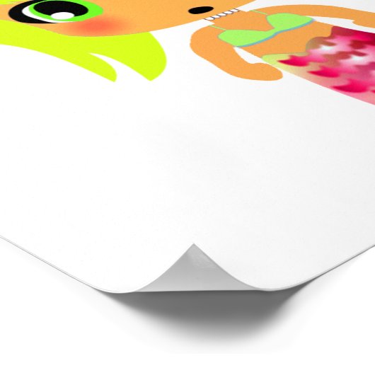 チビ(小さくかわいく書いた感じ)魔法のマーメイド3 ポスター (角)