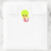 チビ(小さくかわいく書いた感じ)魔法のマーメイド3 ラウンドシール (バッグ)