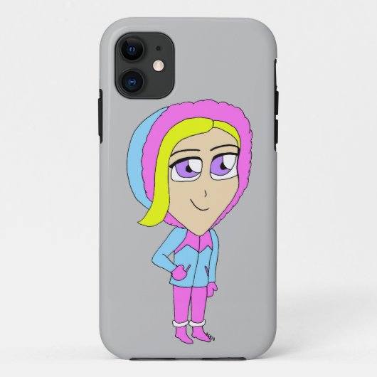チビ(小さくかわいく書いた感じ) Case-Mate iPhoneケース (裏面)
