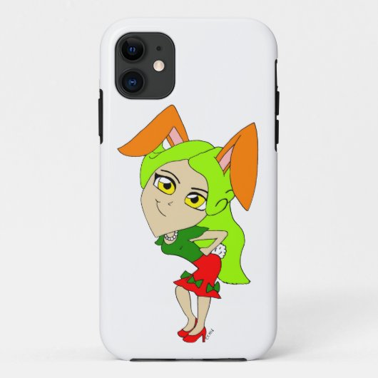 チビ(小さくかわいく書いた感じ) Case-Mate iPhoneケース (裏面)