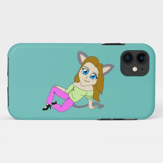 チビ（小さくかわいく書いた感じ） Case-Mate iPhoneケース (裏面(横))
