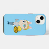 チビ（小さくかわいく書いた感じ） iPhoneケース (裏面横)