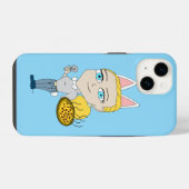 チビ（小さくかわいく書いた感じ） iPhoneケース (裏面横)