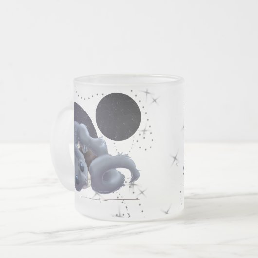 チビ(小さくかわいく書いた感じ) Sirius フロストグラスマグカップ (正面左)