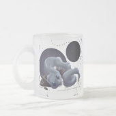 チビ(小さくかわいく書いた感じ) Sirius フロストグラスマグカップ (左)