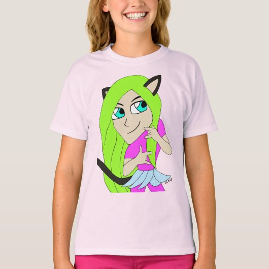 チビ（小さくかわいく書いた感じ） Tシャツ (正面)