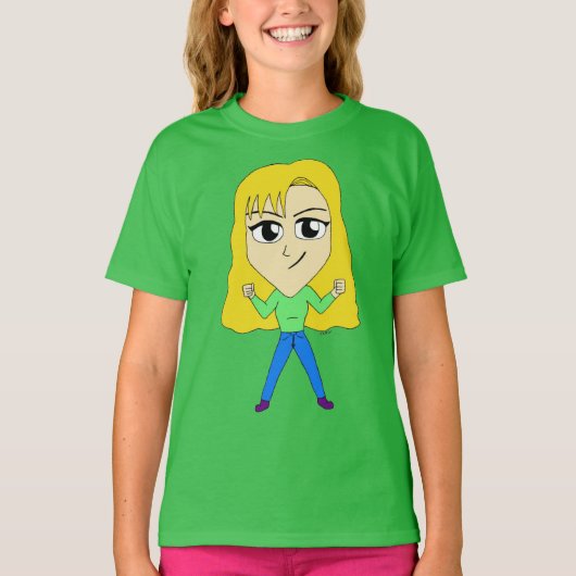 チビ（小さくかわいく書いた感じ） Tシャツ (正面)