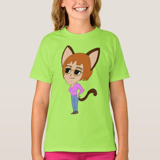 チビ（小さくかわいく書いた感じ） Tシャツ (正面)