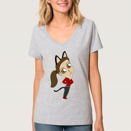 チビ(小さくかわいく書いた感じ) Tシャツ (正面)