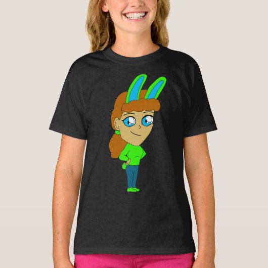 チビ（小さくかわいく書いた感じ） Tシャツ (正面)