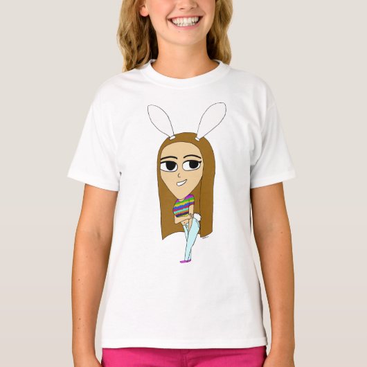 チビ（小さくかわいく書いた感じ） Tシャツ (正面)