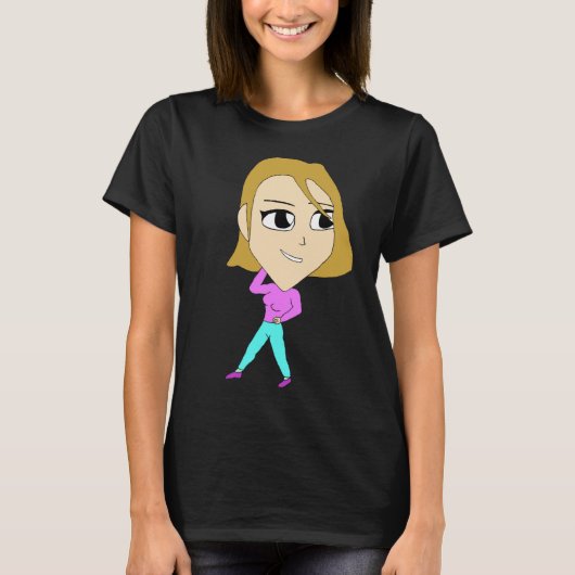 チビ（小さくかわいく書いた感じ） Tシャツ (正面)