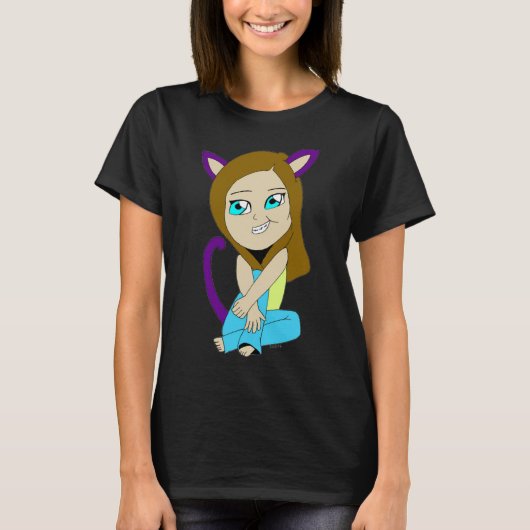 チビ(小さくかわいく書いた感じ) Tシャツ (正面)