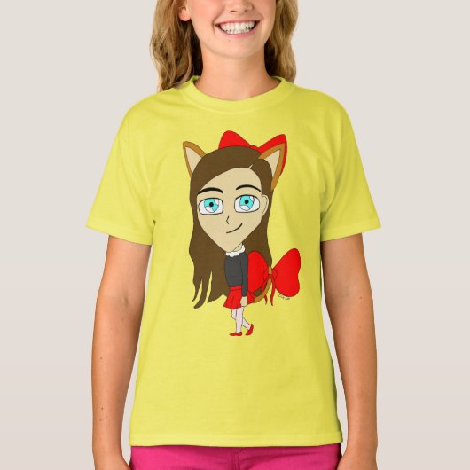 チビ（小さくかわいく書いた感じ） Tシャツ (正面)