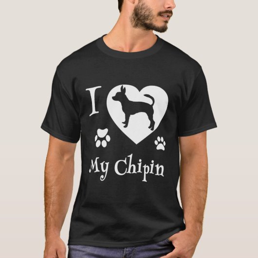 チピン愛犬家用チピンシャツデザイン Tシャツ (正面)