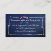 チフェイクャルクボードかぎ針編み物針糸 名刺 (裏面)