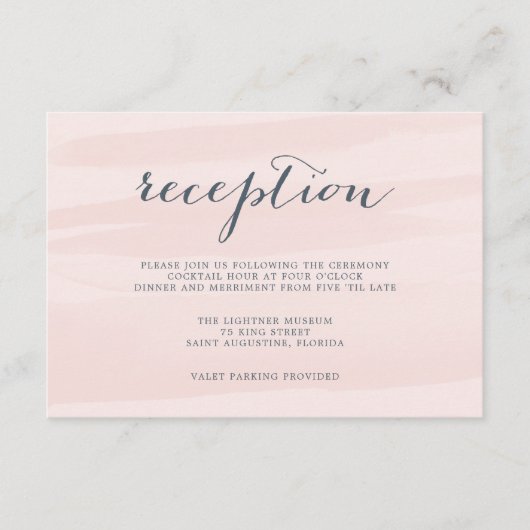 チフオン ウォーターカラー 受付カード | ブラッシュ エンクロージャーカード (正面)