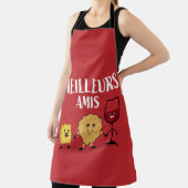 チフランスのおもしろいーズ好き エプロン (インサイチュ)