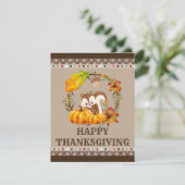 チプマンクとカボチャの秋素朴感謝祭 シーズンカード (スタンド正面)