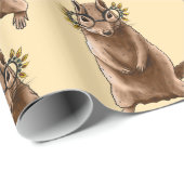 チプムンおもしろいクリスギークアニマルアート ラッピングペーパー (ロールコーナー)