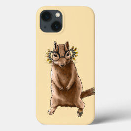 チプムンおもしろいクリスギークアニマルアート iPhone 13ケース