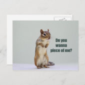 チプムンクおもしろい写真 ポストカード (正面/裏面)