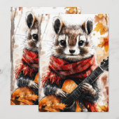 チプムンクギターメロディ 招待状 (正面/裏面)