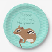 チプムンクスをテーマにした誕生日パーティカスタムー ペーパープレート (正面)